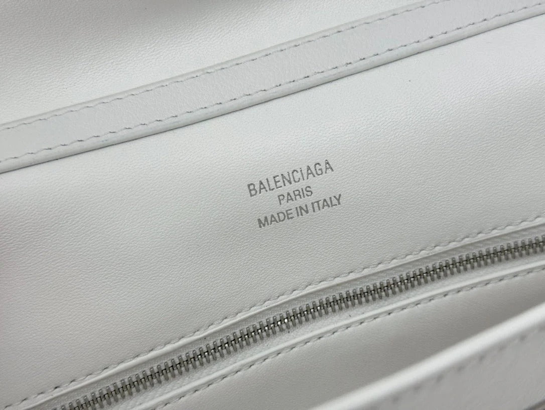 Balenciaga Mini Bag 22 White Calfskin Sliver Hardware