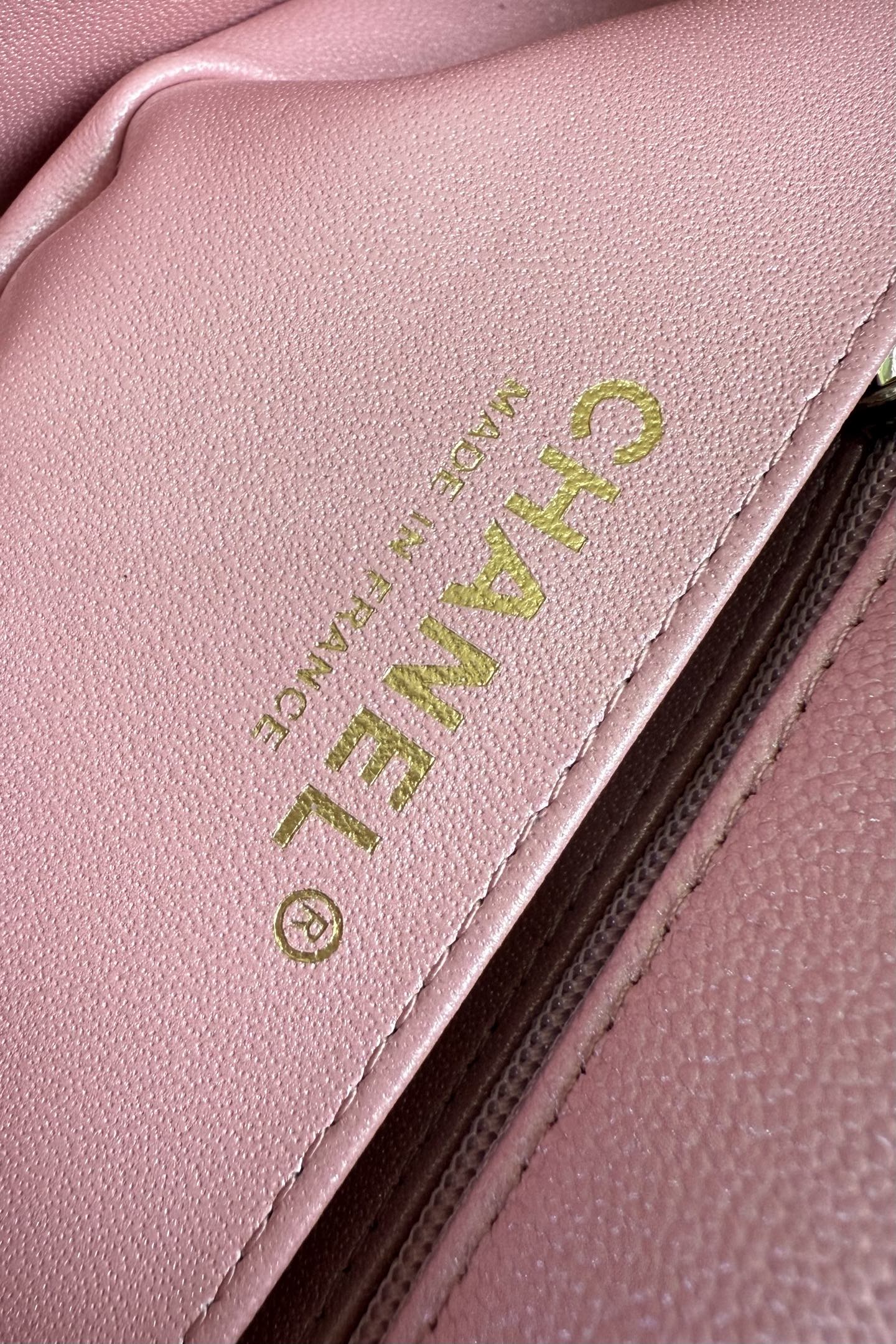 CC Classic Double Flap Bag 20cm Light PInk Caviar Leather