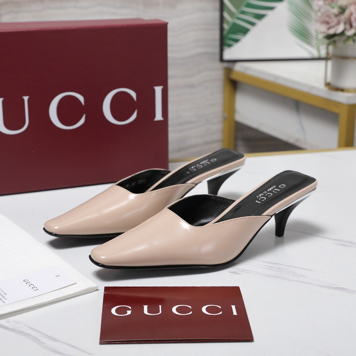 GG Cruise 2026 Mule 60mm Light Beige Sheepskin 601085