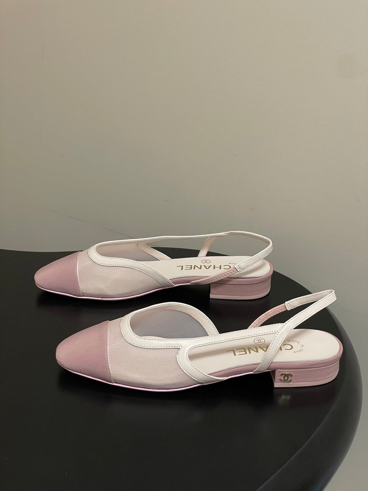 CC 26s Slingback Light Pink Mesh Fabric Sheepskin 649447