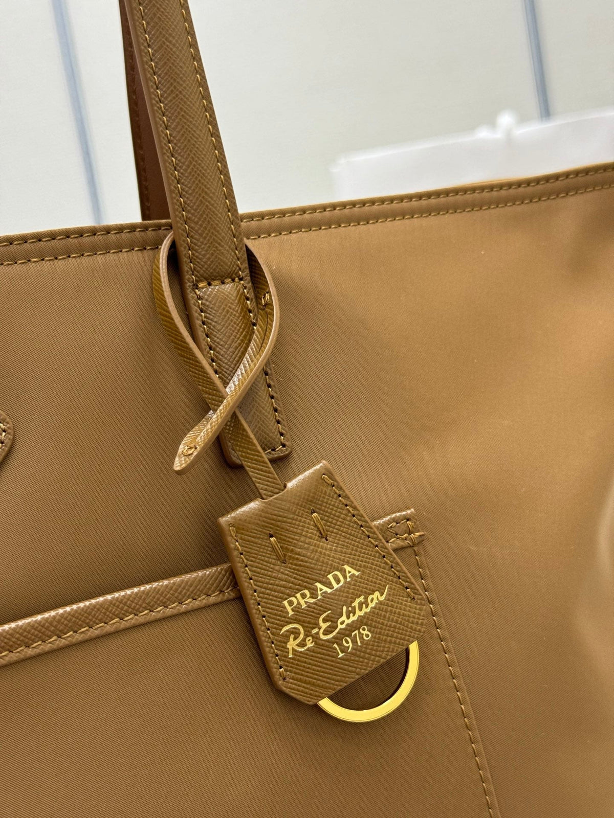Prada Re-Edition 1978 Tote Bag 35cm Brown Re-Nylon& Saffiano Leather