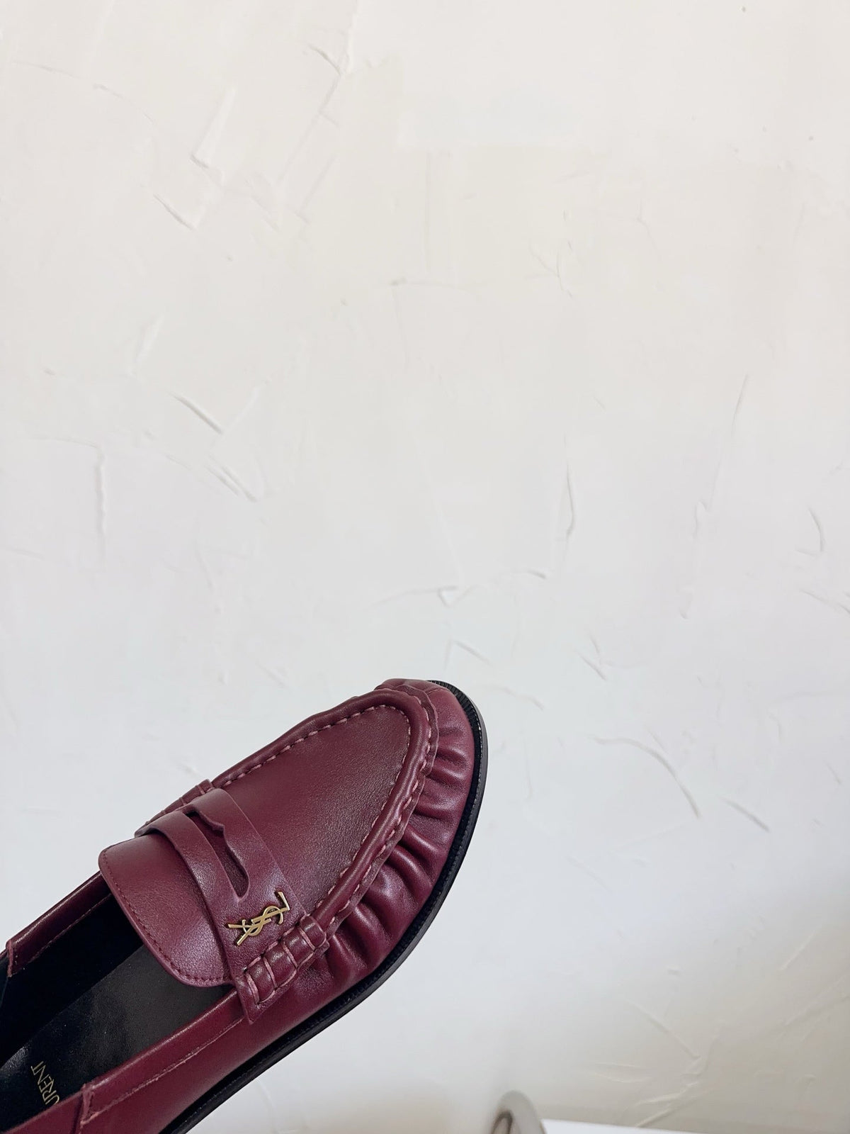 YSL Le Loafer Supple Dark Burgundy Smooth Leather