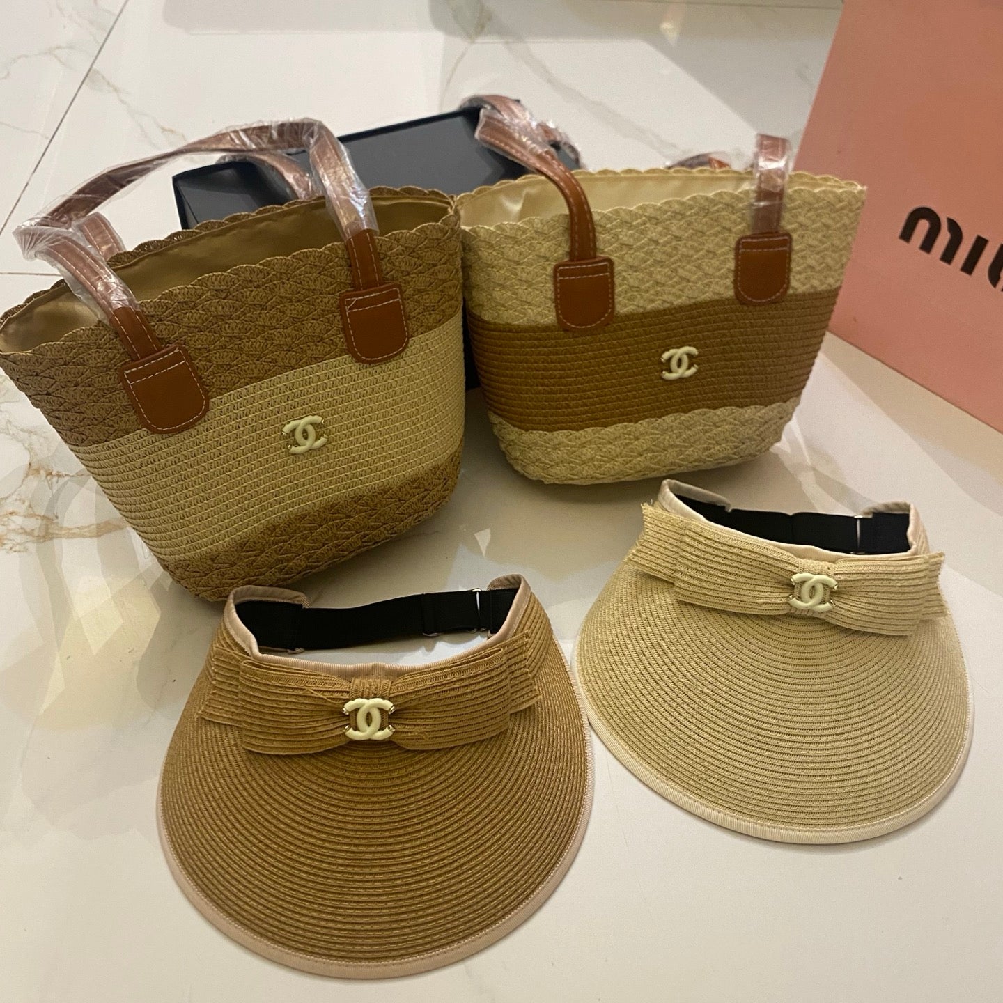 CC Tote Bag & Hat Set Plant Grass 210816