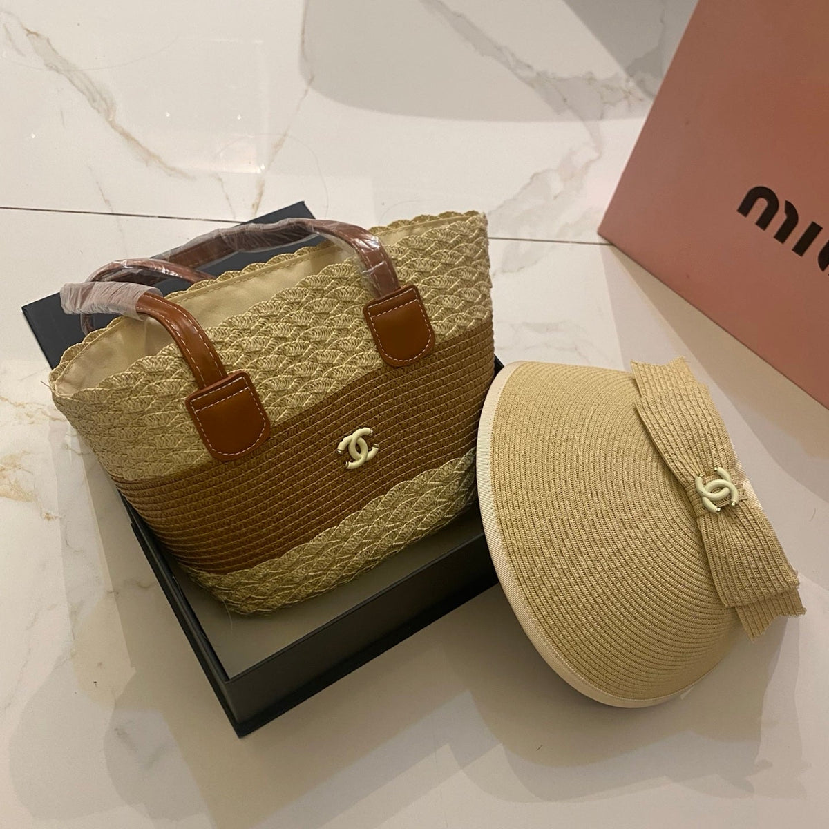 CC Tote Bag & Hat Set Plant Grass 210816