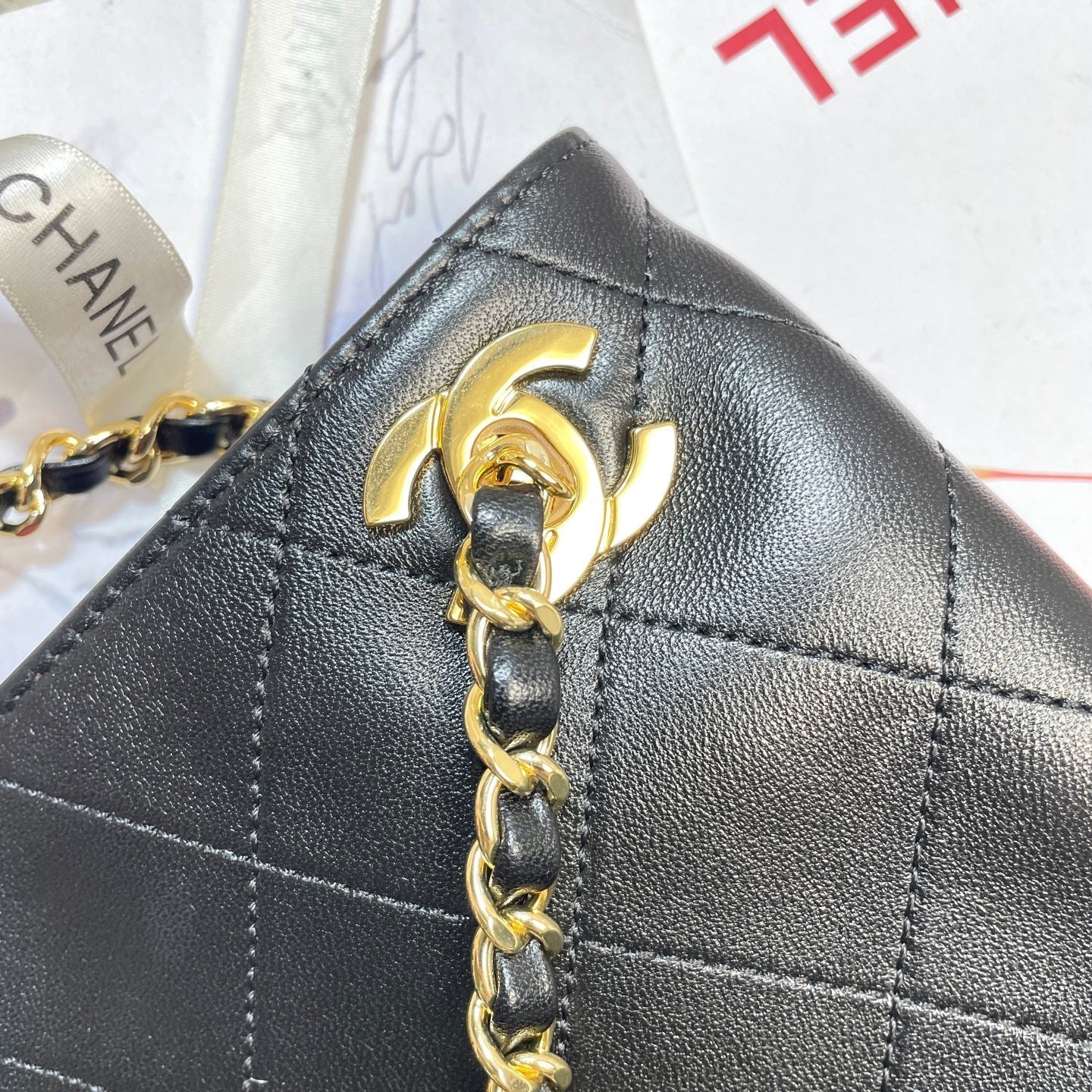 CC 26S Large Tote Bag 40cm Black Calfskin GHW