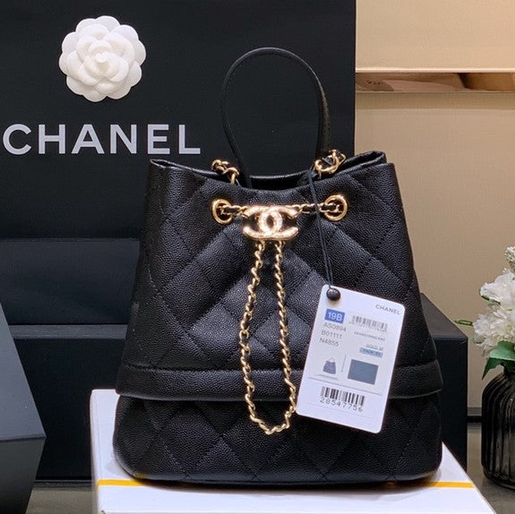 CC Matelasse Shoulder Bag Black Caviar GHW