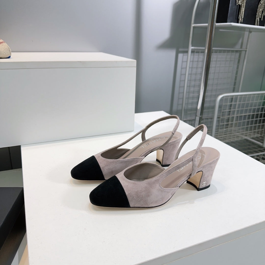 CC 25 SlingBack 65mm Grey Black Suede 388465