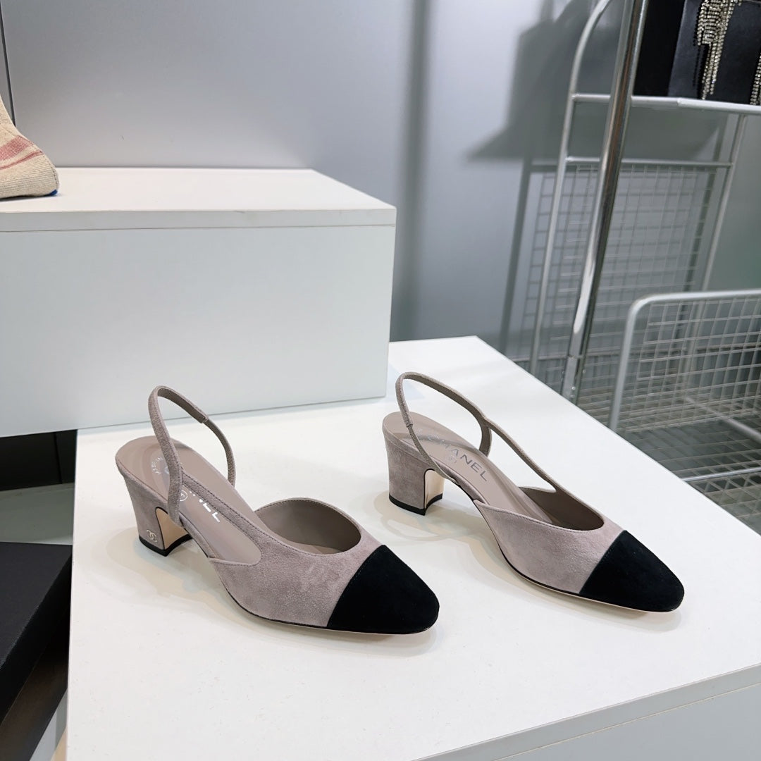 CC 25 SlingBack 65mm Grey Black Suede 388465