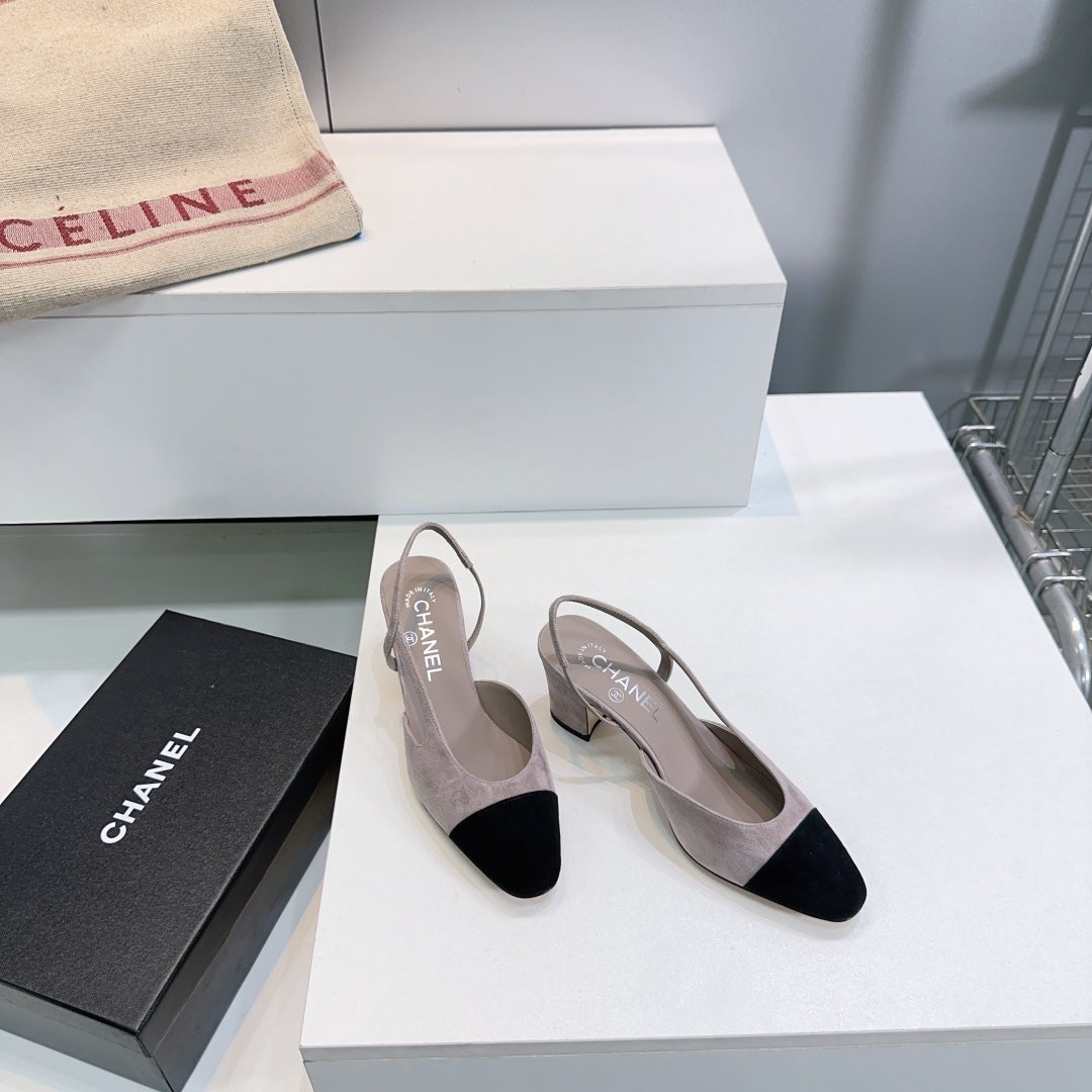 CC 25 SlingBack 65mm Grey Black Suede 388465