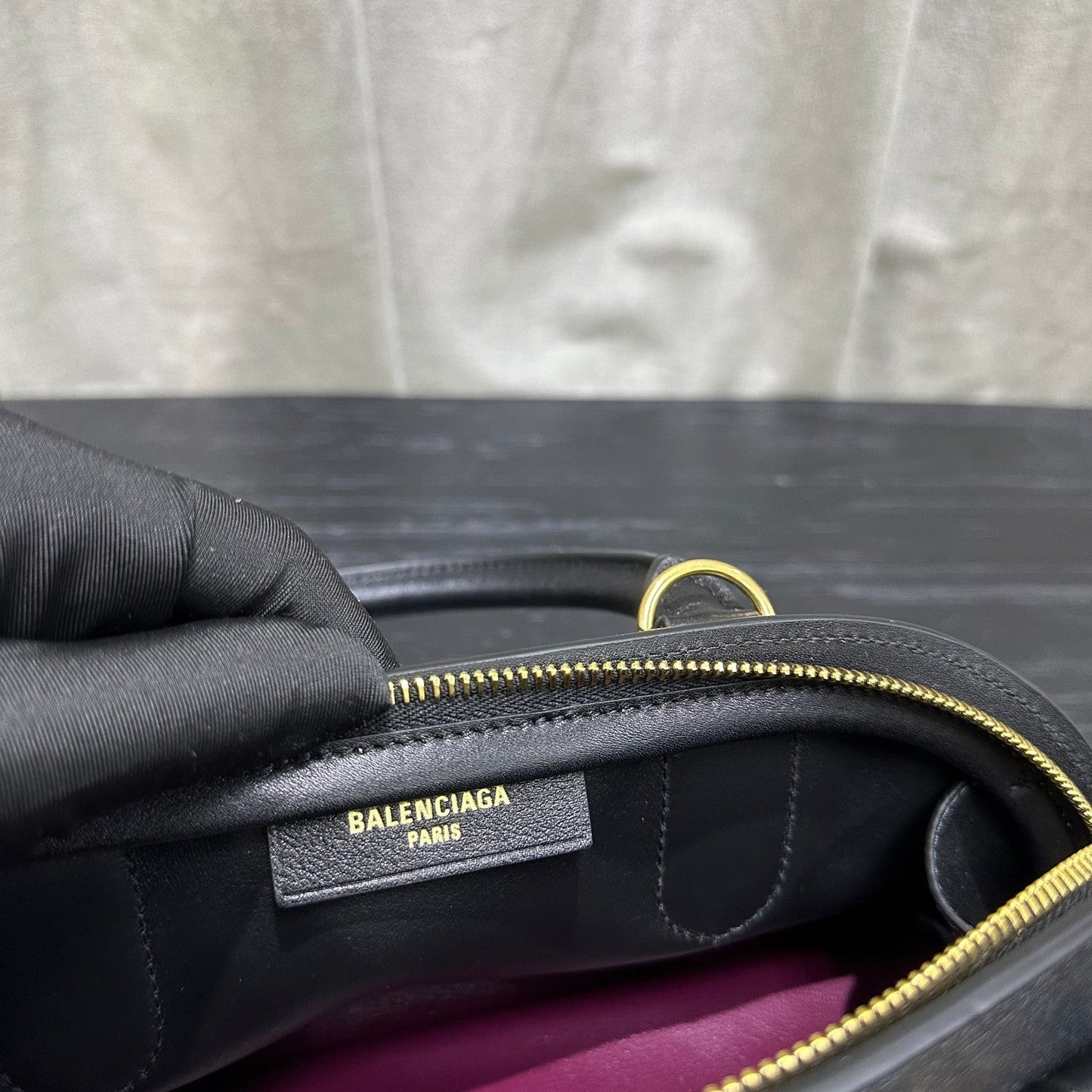 Balenciaga  Bolero Bowling Bag Black Calfksin