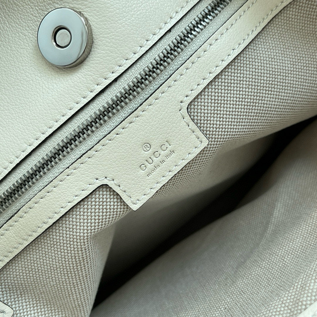 GG Blondie 34.5 2Way Tote Bag Cream Calfskin