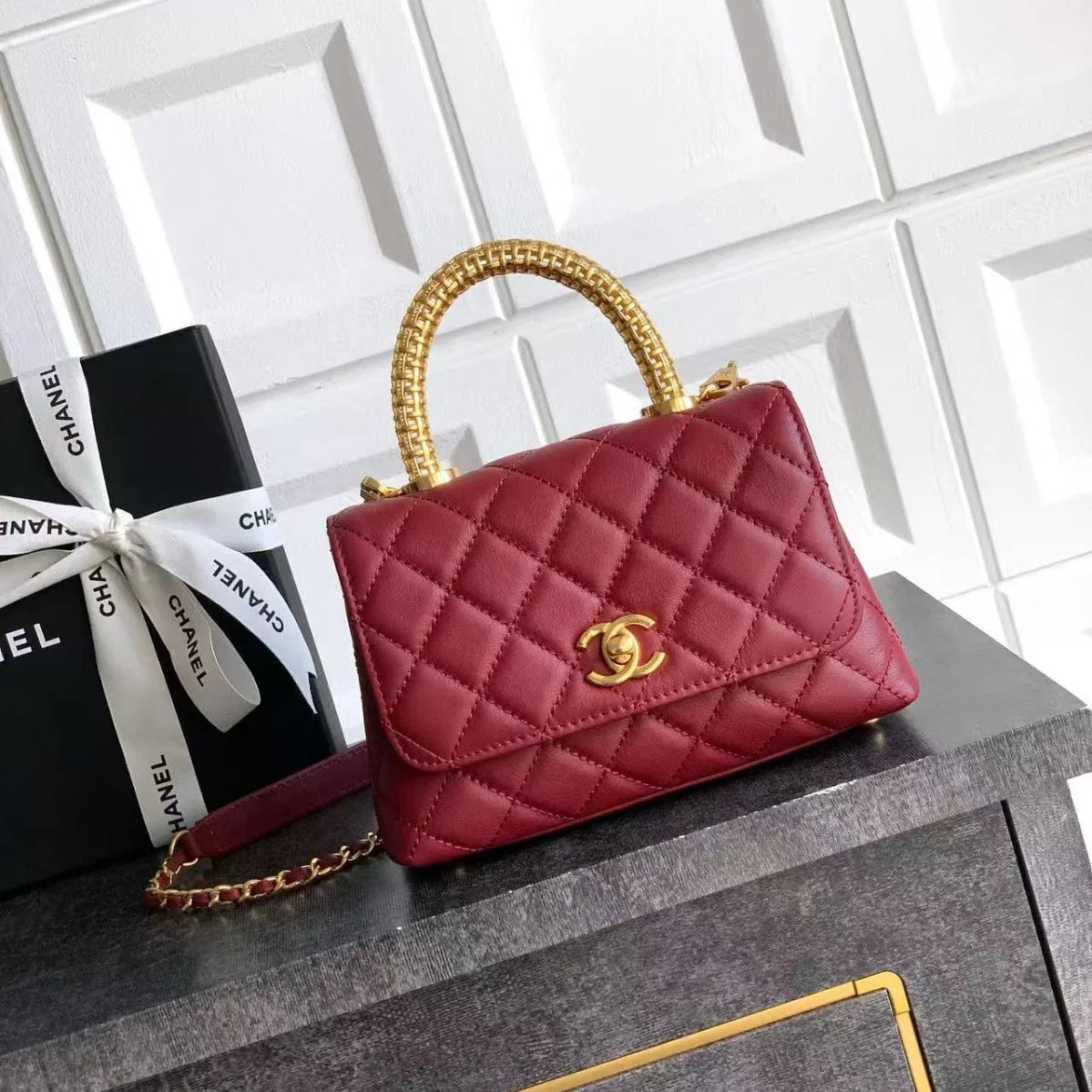 Chanel 2026 Quilted Coco Handle Flap Bag 14cm Calfskin