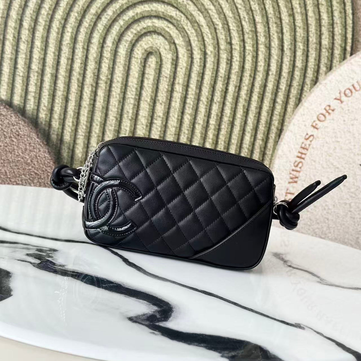 CC Cambon Ligne Pochette Black Quilted  Calfskin