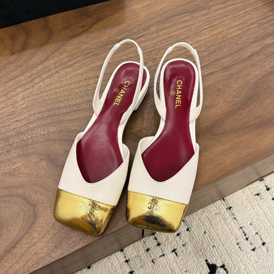 CC Spring/Summer 2026 Slingback White Gold Leather