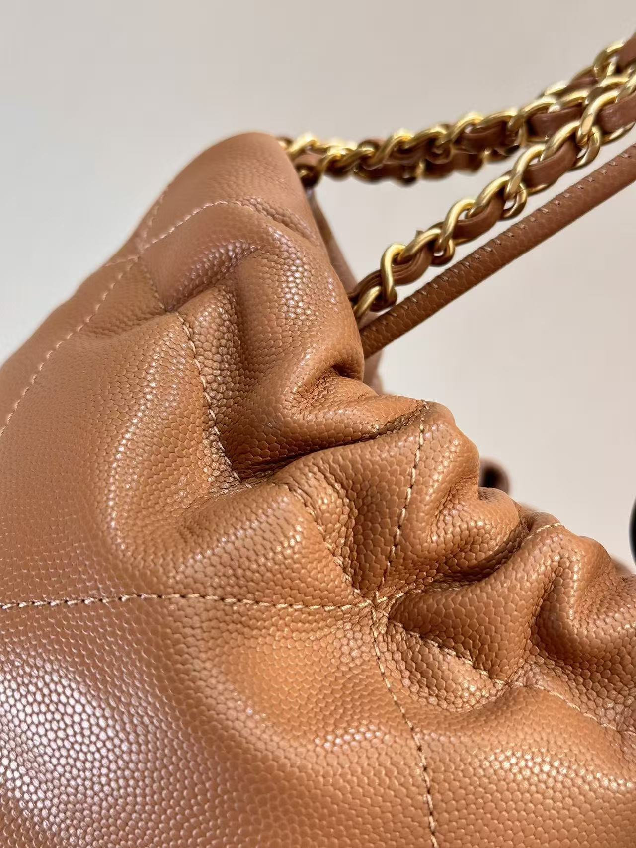 CC Hobo Mini 20cm Brown Caviar GHW