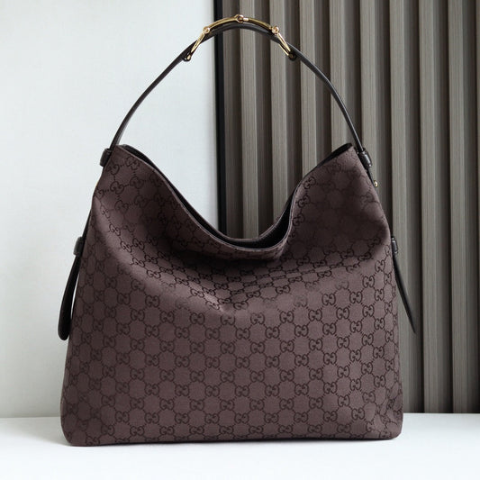 GG Beatrix Large Tote Bag Coffee Canvas