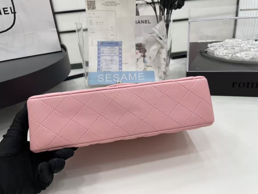 CC 26s Classic Flap Bag 20cm Light Pink Lambskin