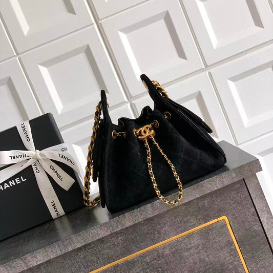 CC 25C Hobo Bag 22cm Black Suede