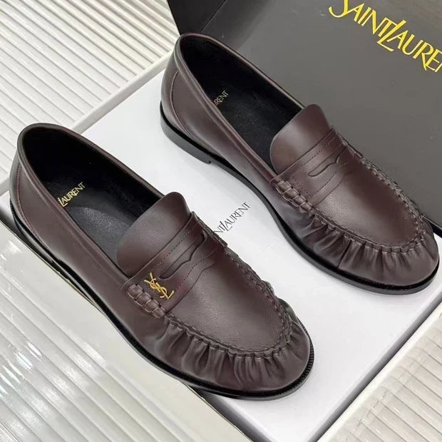YSL 2026 Loafer Dark Brown Leather
