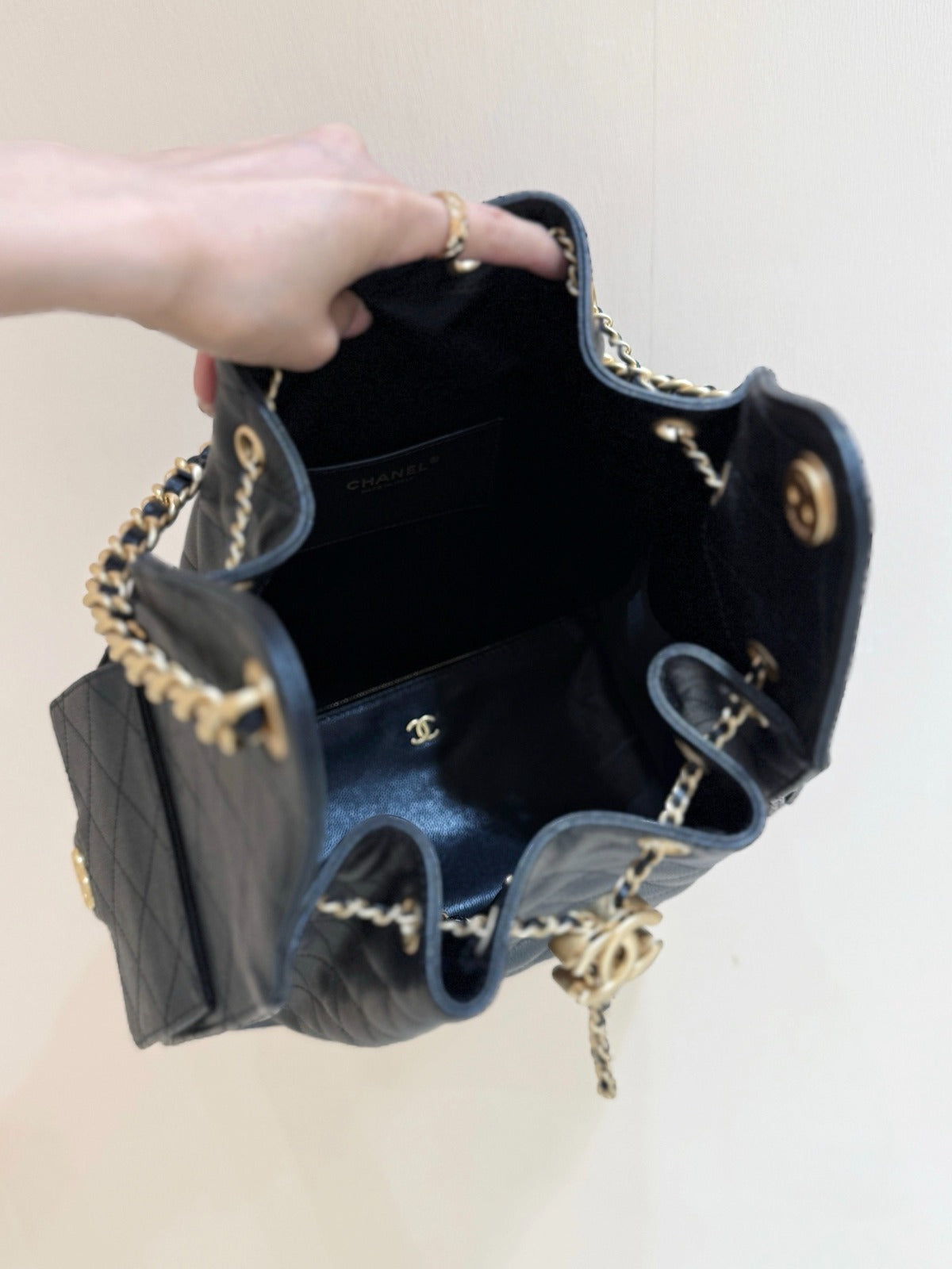 CC 25C Hobo Bag Large 40cm Black Caviar GHW