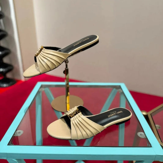 YSL 2026 Flat Sandal Smooth Calfskin 925205