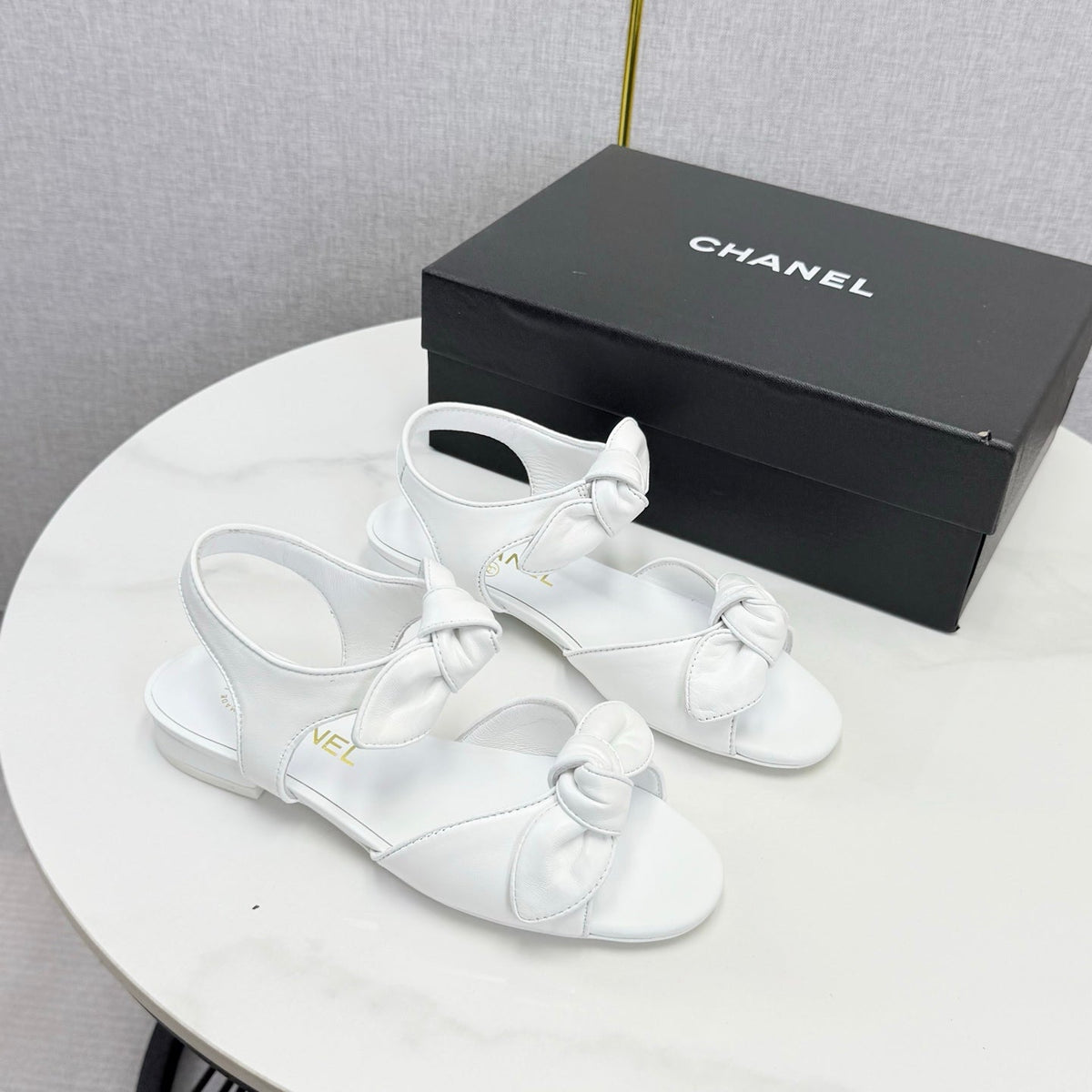 Chanel 2026 Slingback Sandals Bow Sheepskin  801644
