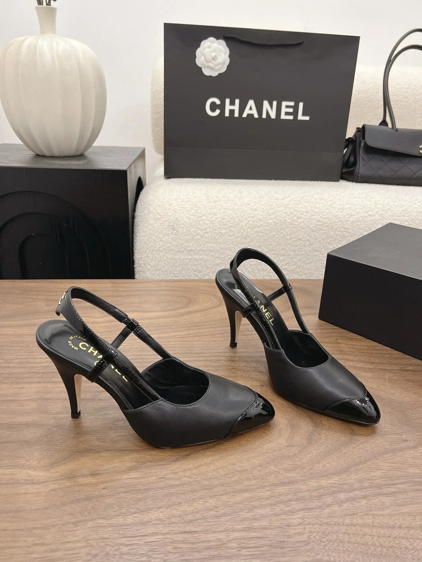 Chanel 2026 Slingback 90mm Suede Sheepskin 191448
