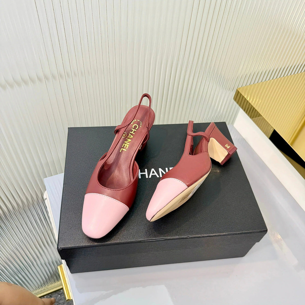 CC 26 Slingback High Heel 6.5cm Red Pink Lambskin 714023
