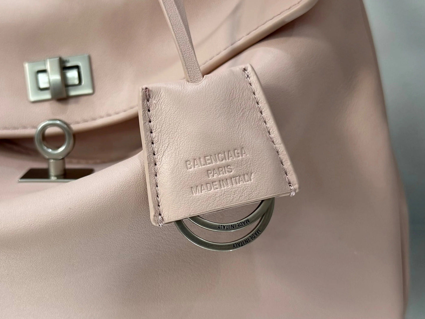 Balenciaga Small Bag 29 Light Pink Calfskin Sliver Hardware
