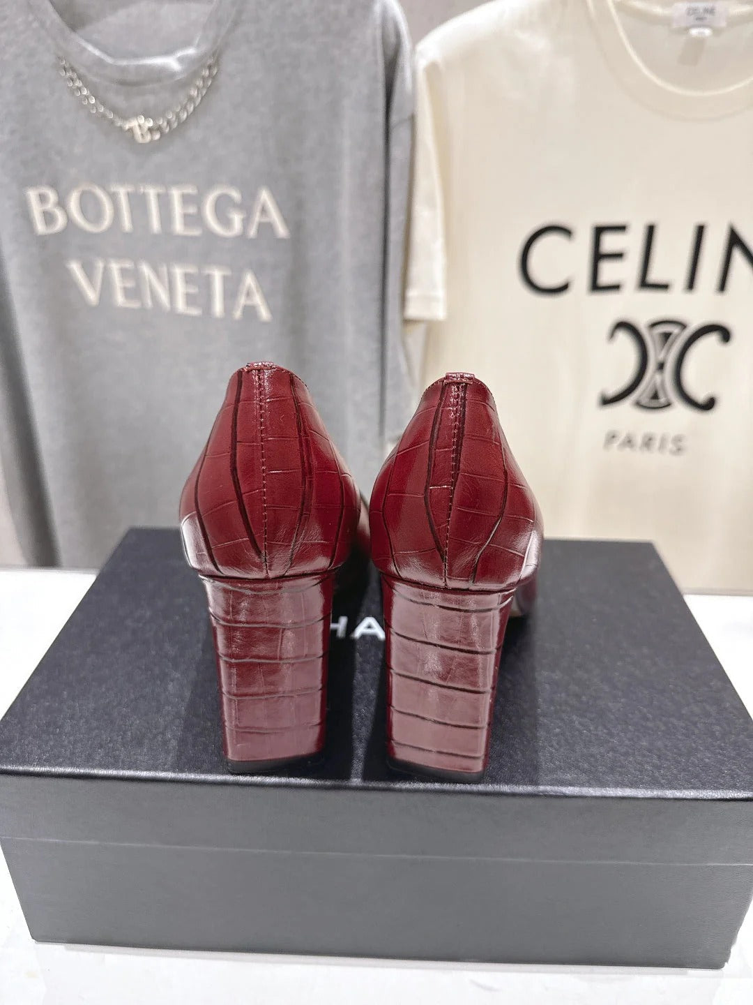 Channel 2026 Embossed Patent Calfskin 85mm Pumps 896450