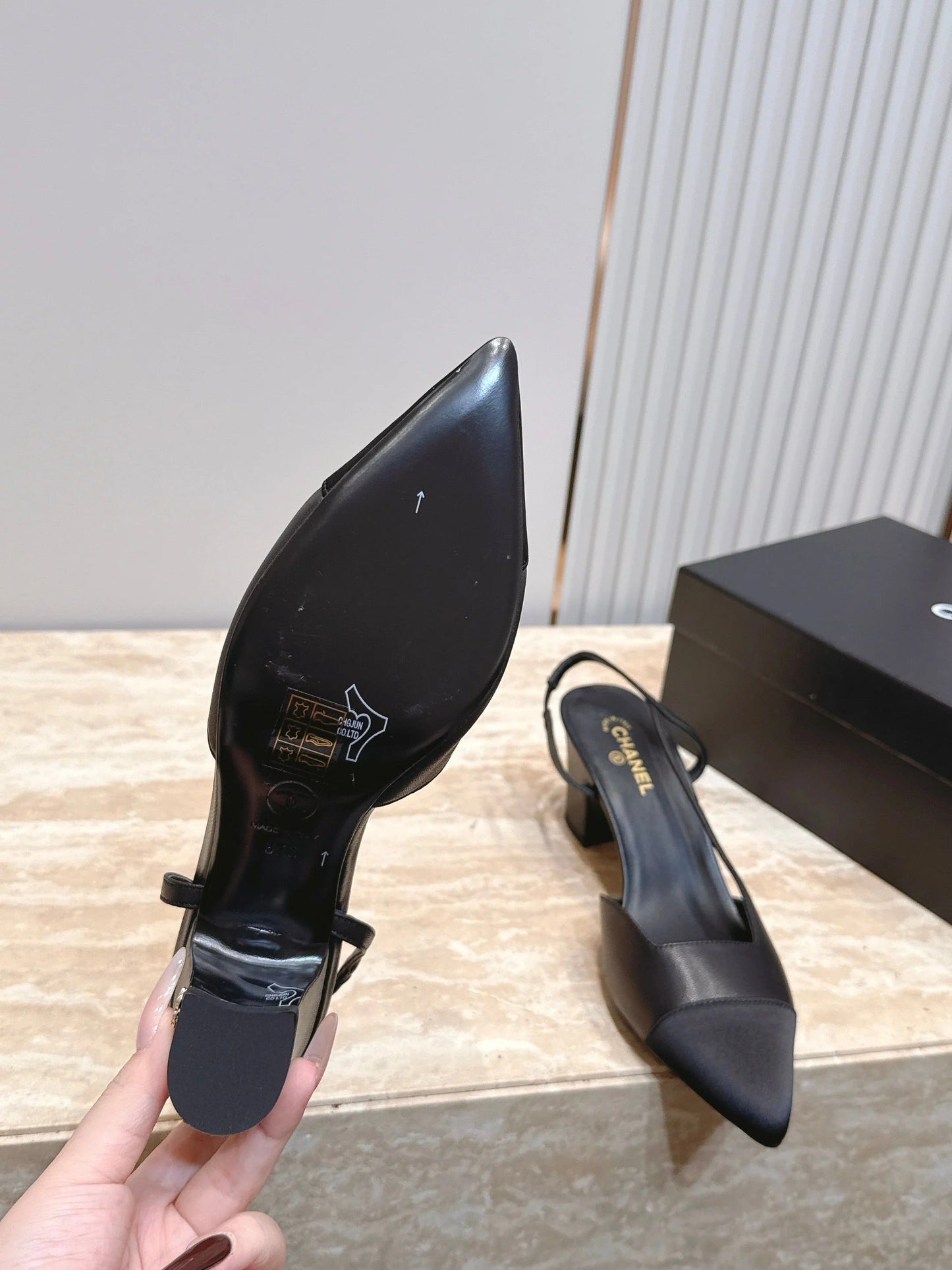 Channel 2026 Slingback 65mm Fabric Calfskin 898961