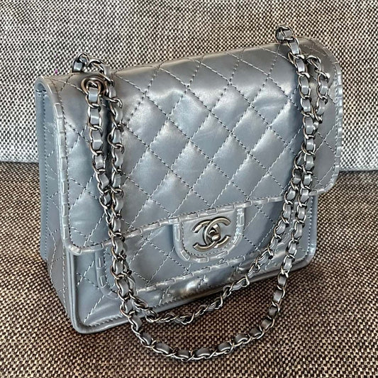 Chanel 2026 Quilted Calfskin Whipstitch Flap Bag 26cm Calfskin