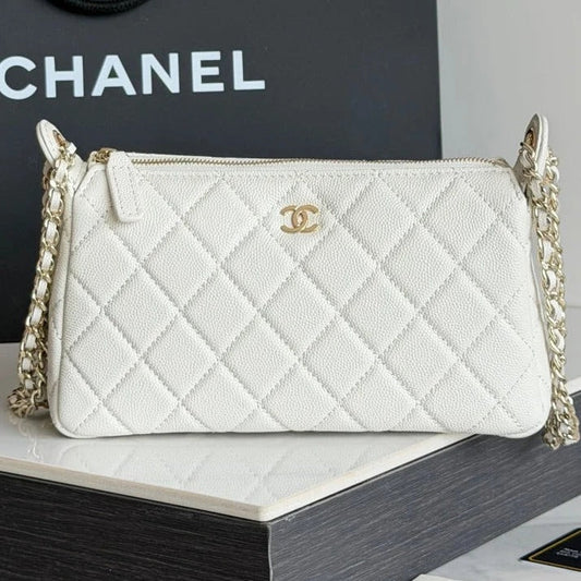 Chanel 2026 Clutch with Chain 21cm Caviar Leather