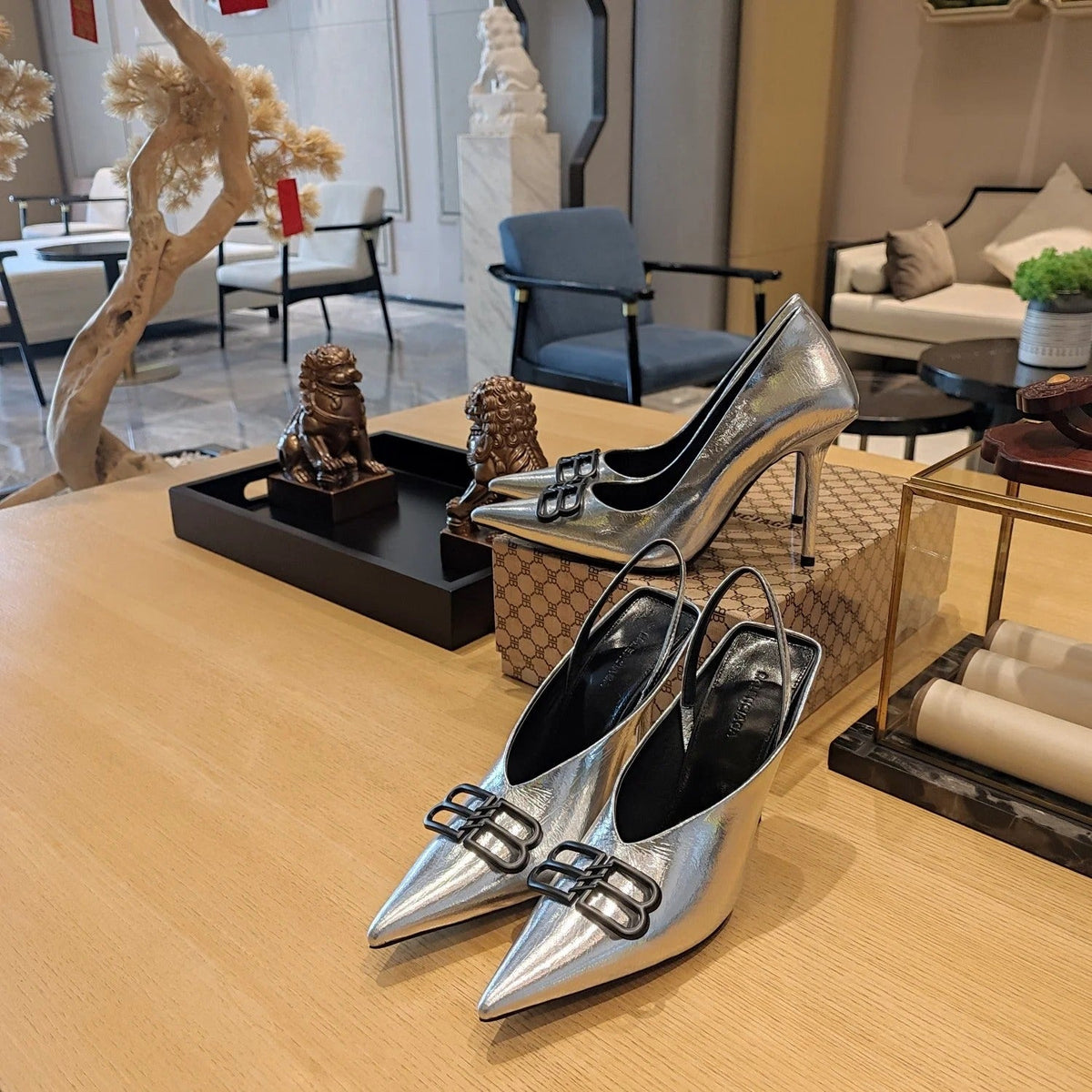 Balenciaga 26s High Heel Pump 90 Genuine Leather