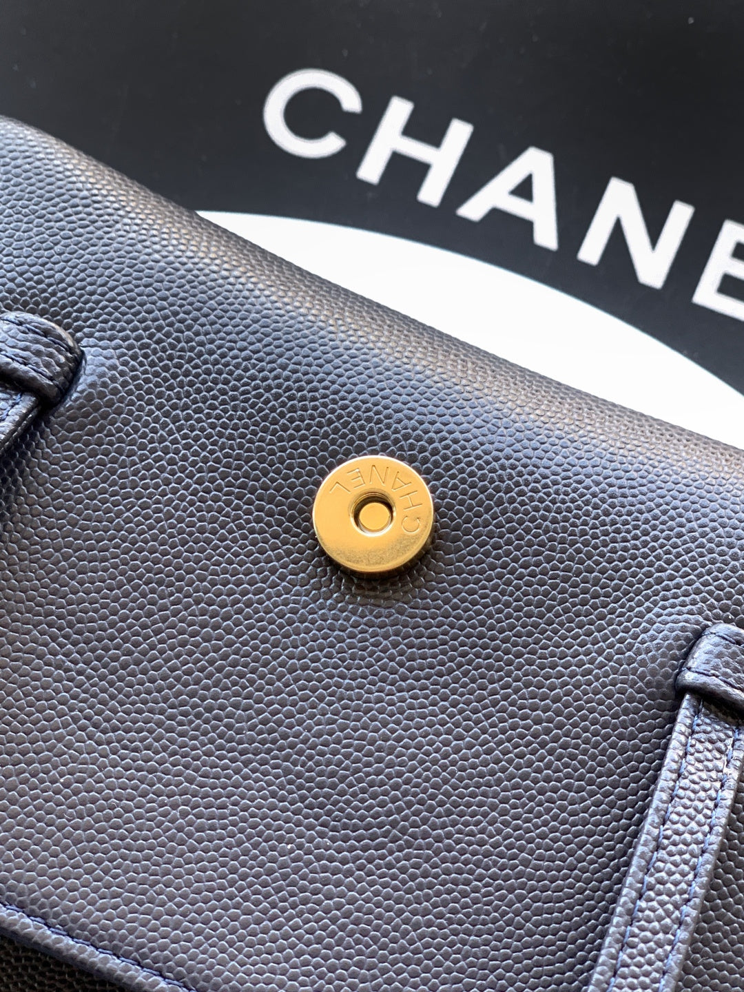 CC 26s Preppy Coco Bag 17cm Dark Blue Caviar Leather GHW