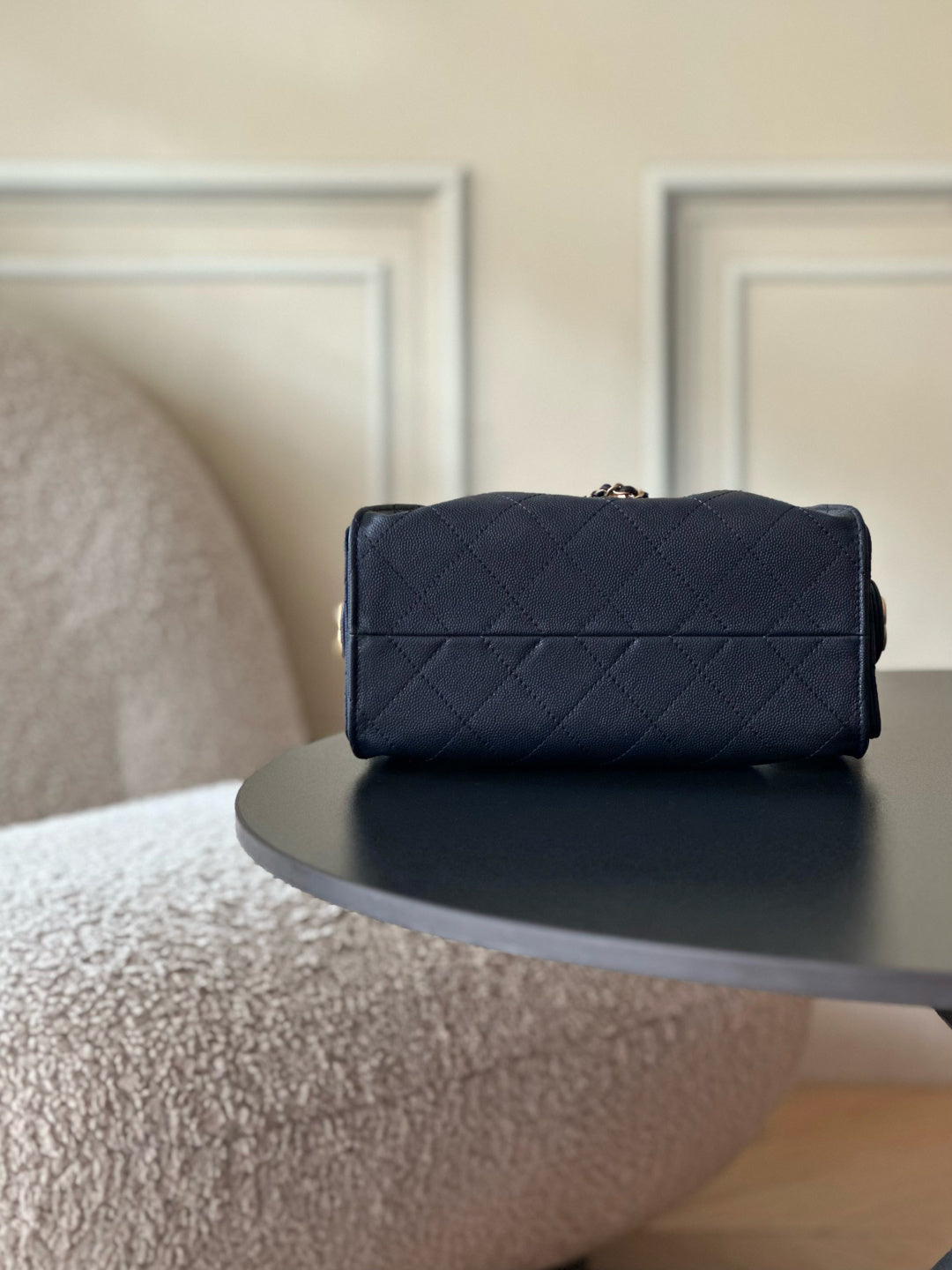 CC 26c Hobo Bag 22cm Navy Blue Caviar Leather GHW