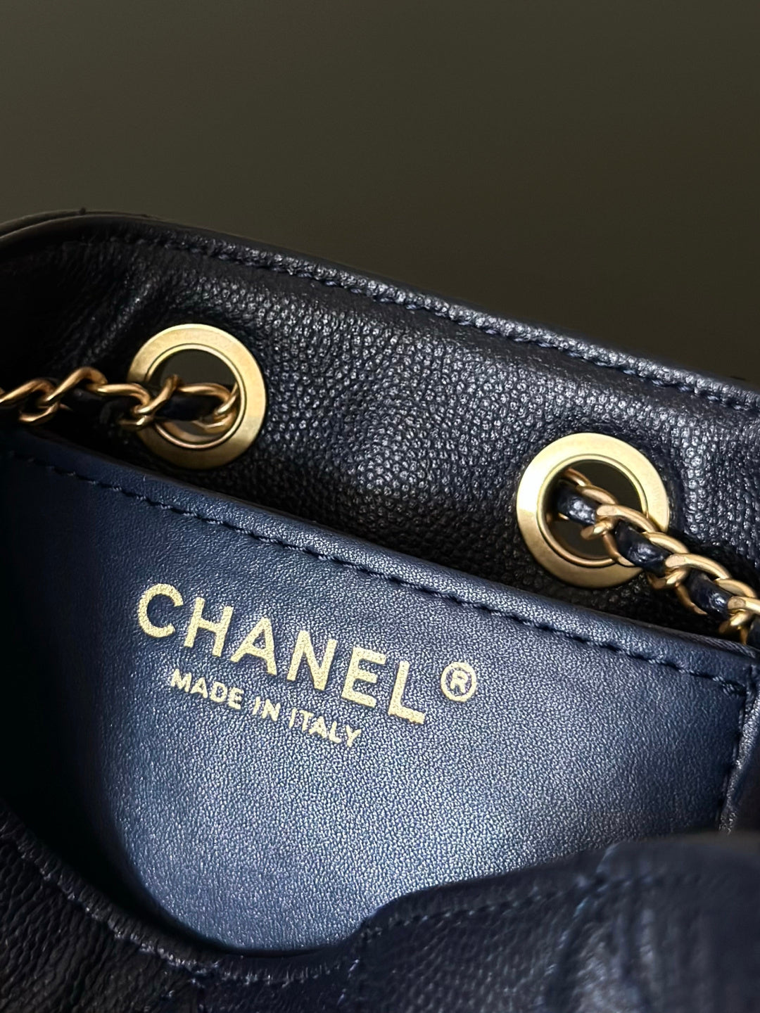 CC 26c Hobo Bag 22cm Navy Blue Caviar Leather GHW