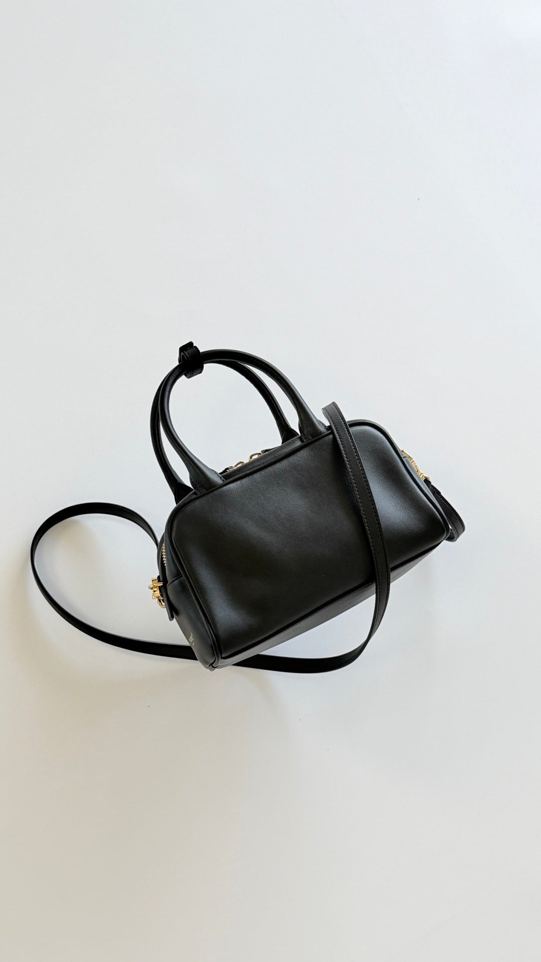 CC 26s Mini Bowling Ball Bag 21cm Black Calfskin