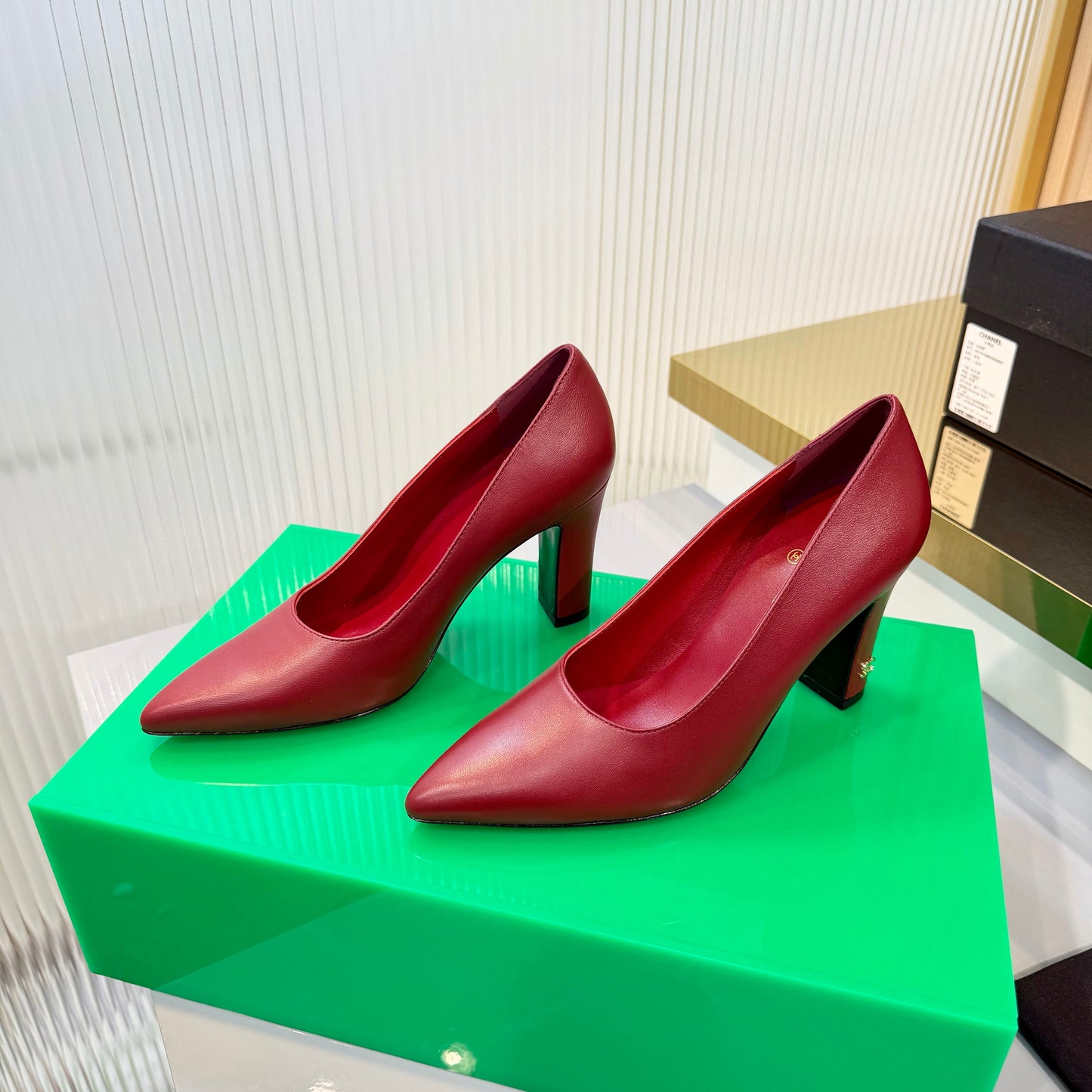 CC 26s Pumps 8.5cm Burgundy Lambskin 924310