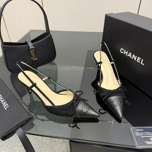 CC 26s Slingback 65 Black Suede Cowhide 651326