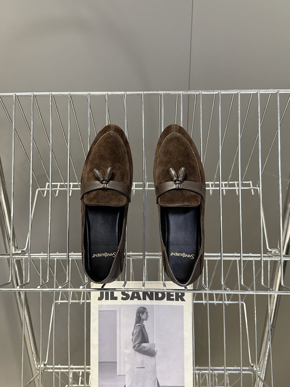 YSL 26s Loafer Dark Brown Leather 635582