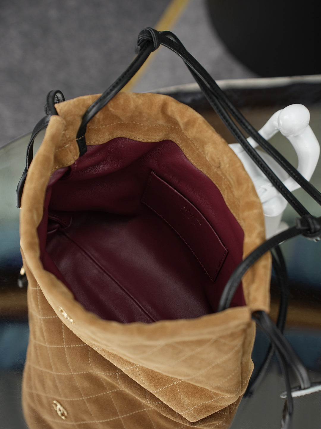Chanel 2026 Lucky Bag 22cm Brown Suede