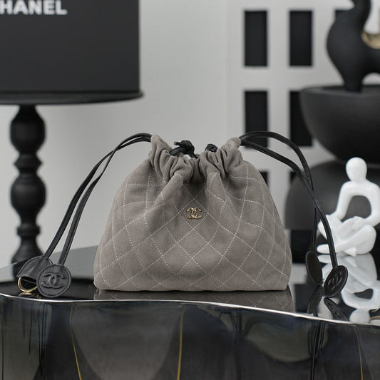 Chanel 2026 Lucky Bag 22cm Taupe Suede