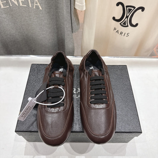 Prada 25s Sneakers Dark Brown Sheepskin 535498