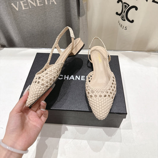 CC 26s Slingback Flat Beige Distinct Woven 888092