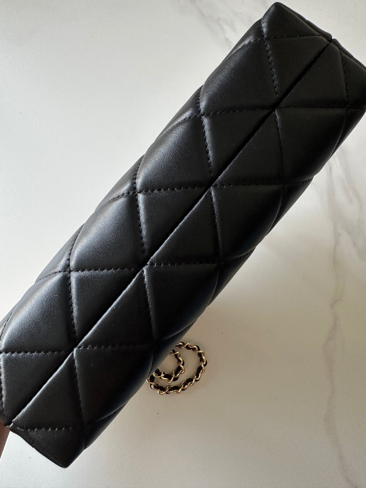 CC Mini Shopping Wine Black Quited Lambskin 292268