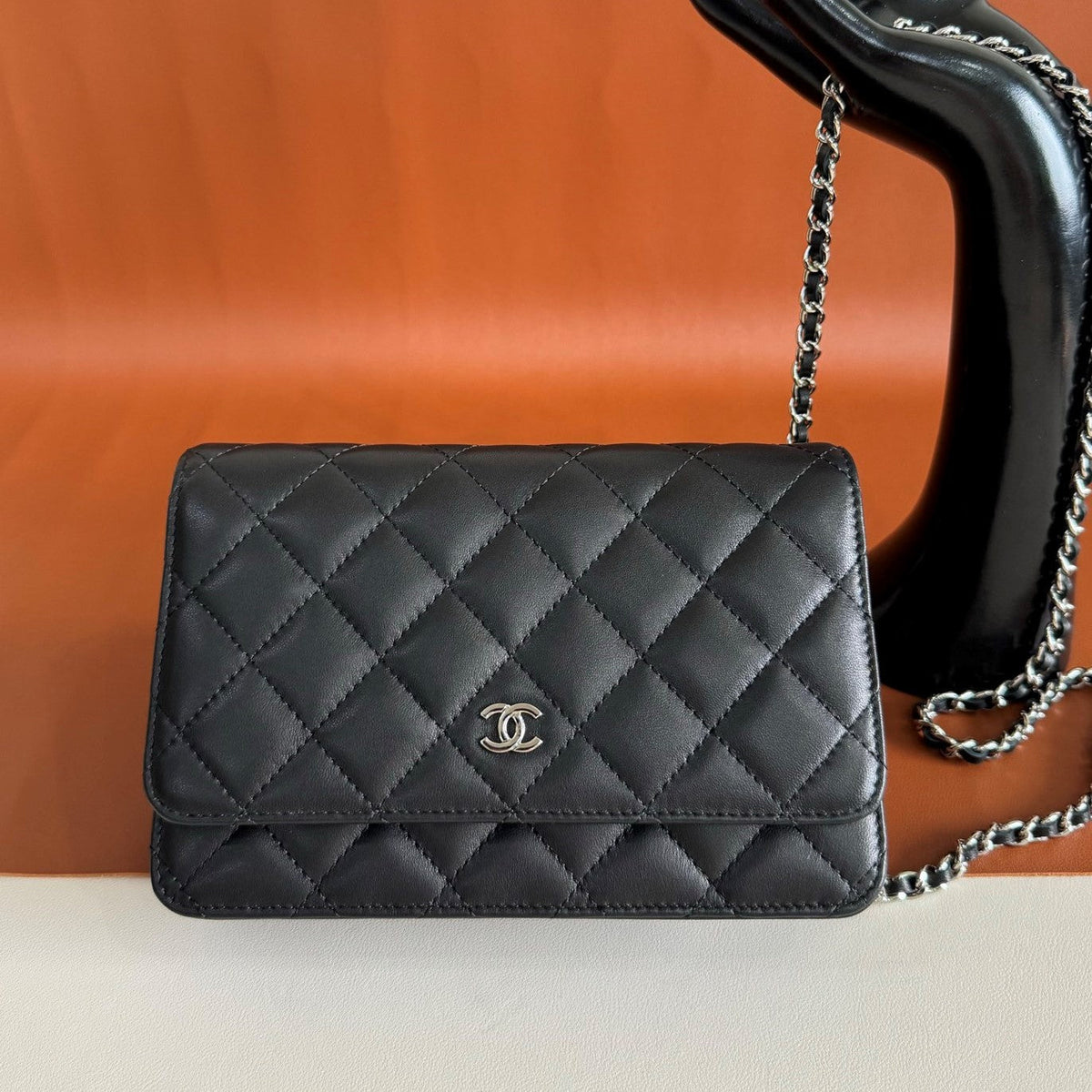 CC WOC 20cm Black Lambskin SHW 223285