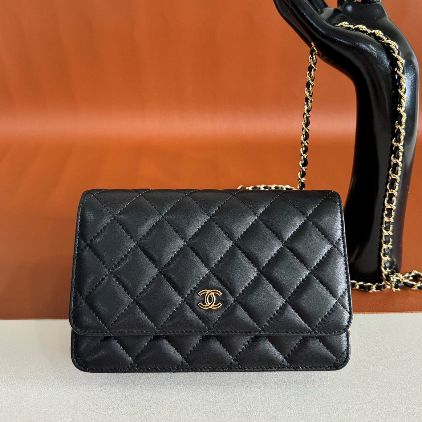 CC WOC 20cm Black Lambskin GHW 223283