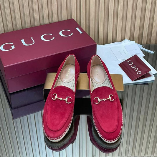Gucci 26s Loafer In Dark Red Suede