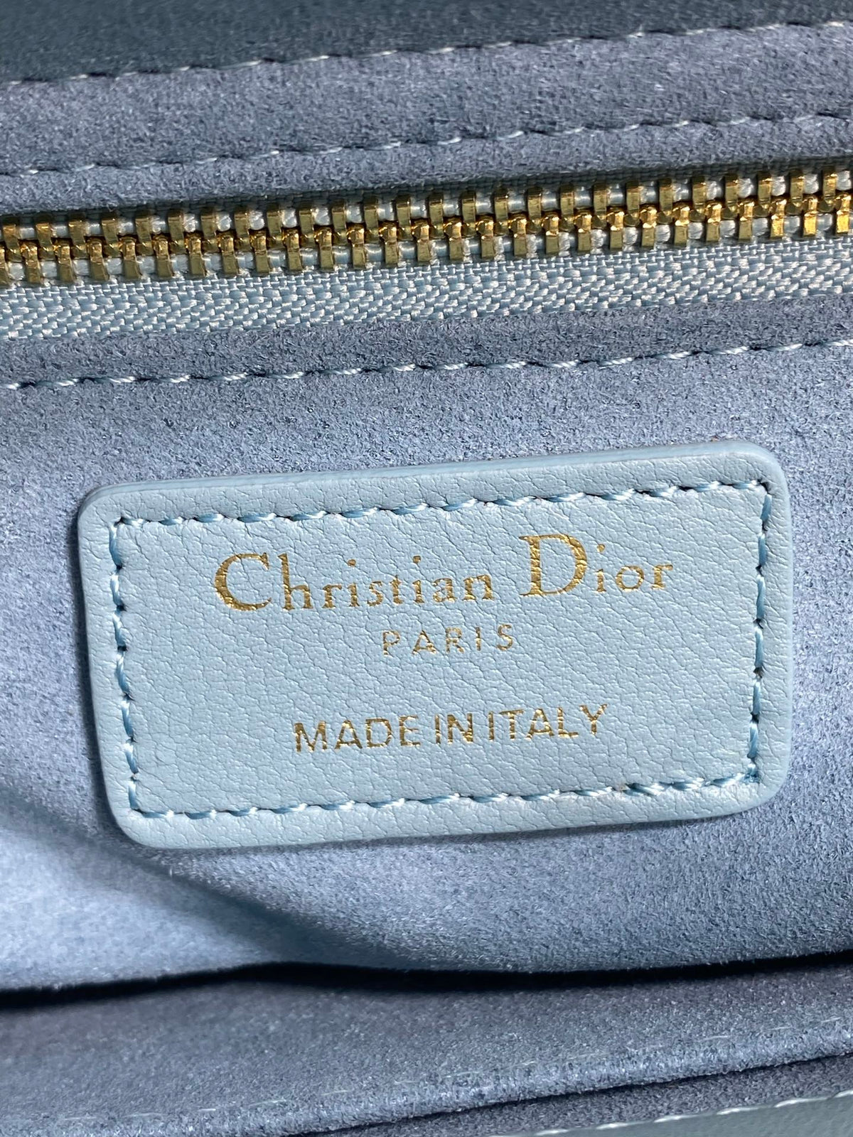 Dior 2026 Bow Lady Dior Tourmaline Blue Cannage Lambskin 289166
